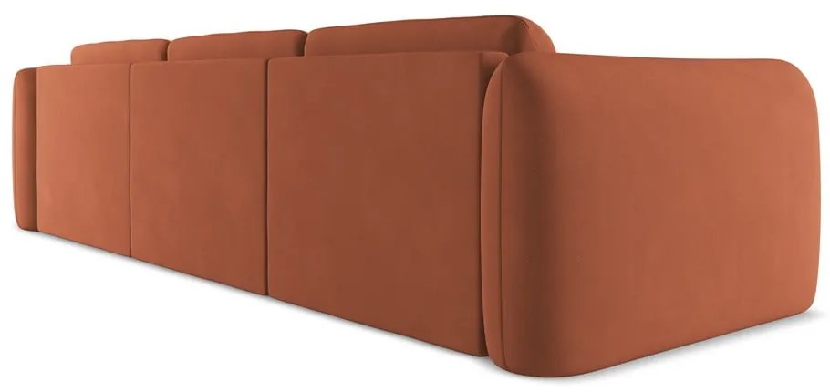 Оранжев ъглов диван (десен ъгъл) Hoku – Makamii