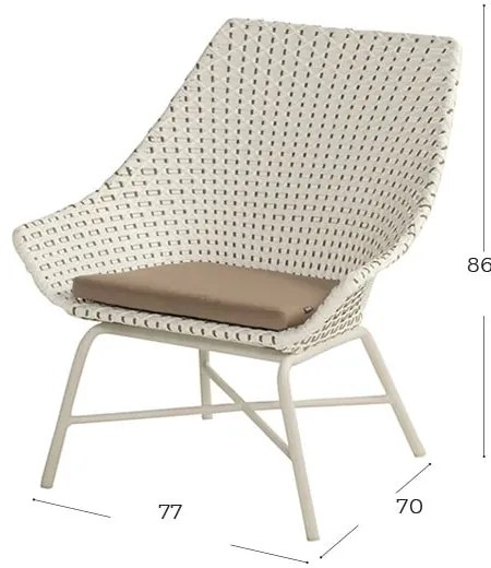 Кремаво и бяло градинско кресло Delphine - Hartman