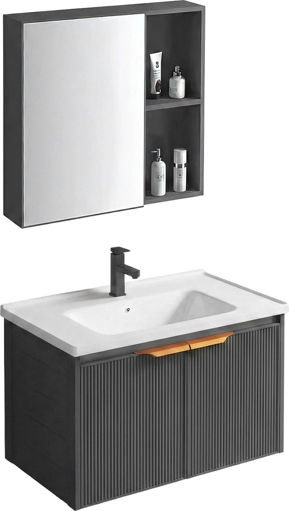 Комплект мебели за баня с мивка Mario 60cm Grey