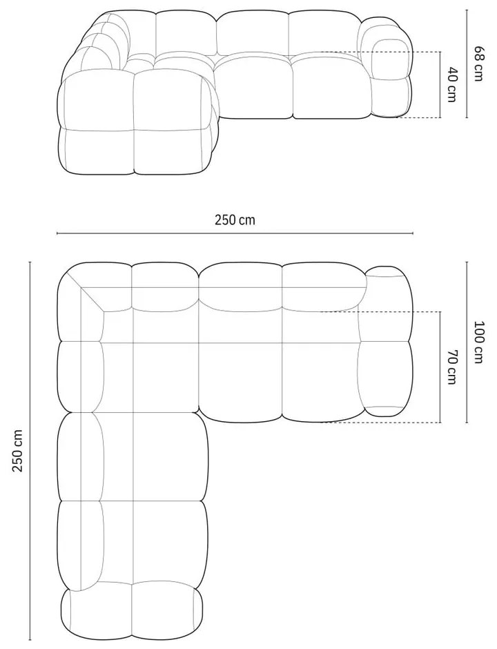 Бежов ъглов диван Loretto – Cosmopolitan Design