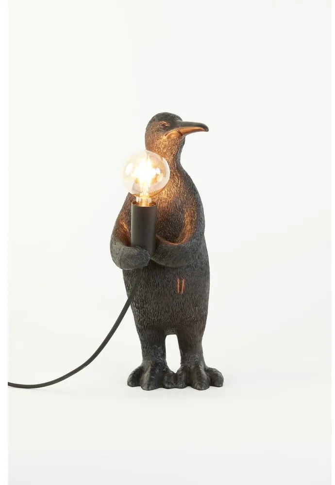 Черна настолна лампа (височина 34 cm) Penguin - Light &amp; Living