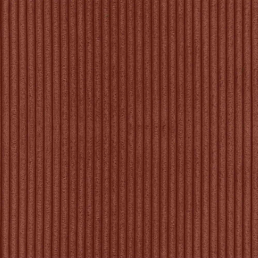 Ъглов диван от рипсено кадифе в тухлен цвят (ляв ъгъл) Martin – Ropez