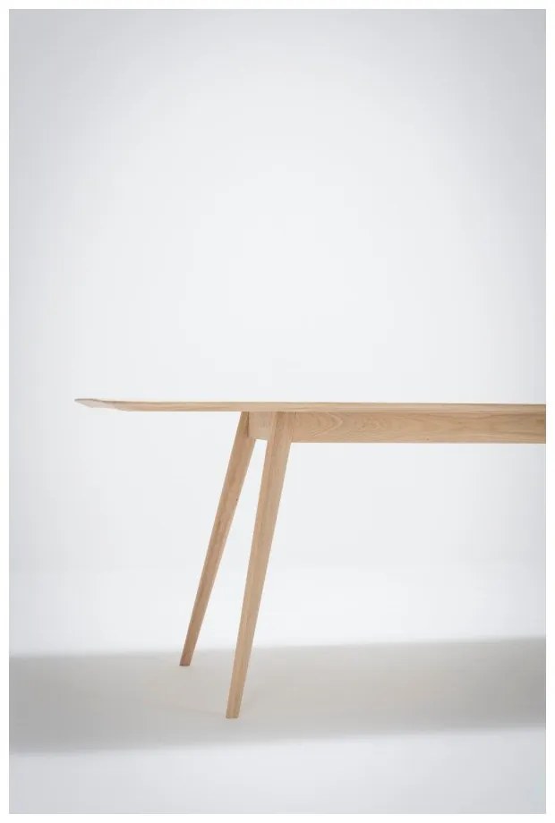 Трапезна маса от масивна дъбова дървесина , 220 x 90 cm Stafa - Gazzda