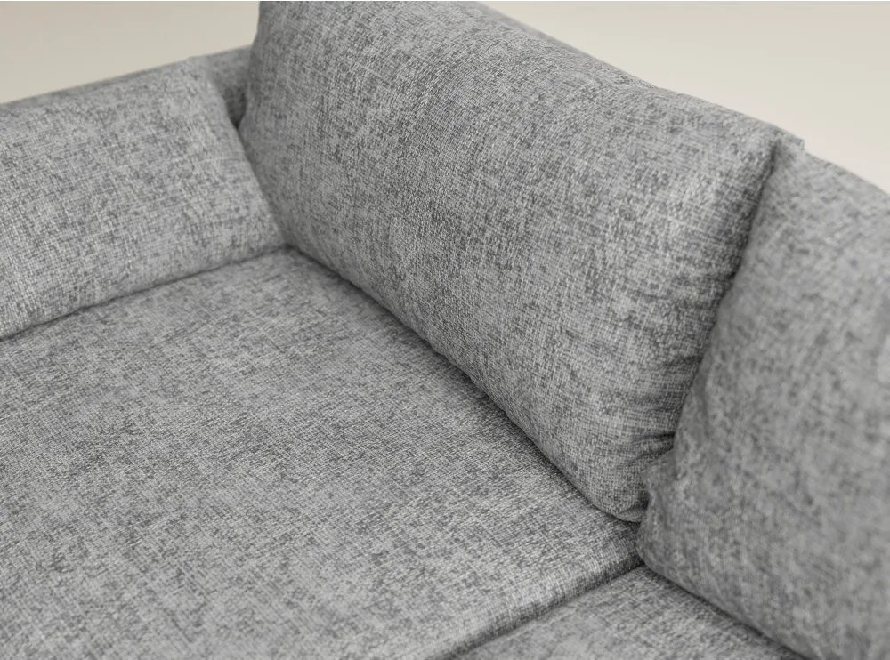 Сив шенилов сгъваем/с място за съхранение ъглов диван (десен ъгъл) Leon – Maison de Rêve