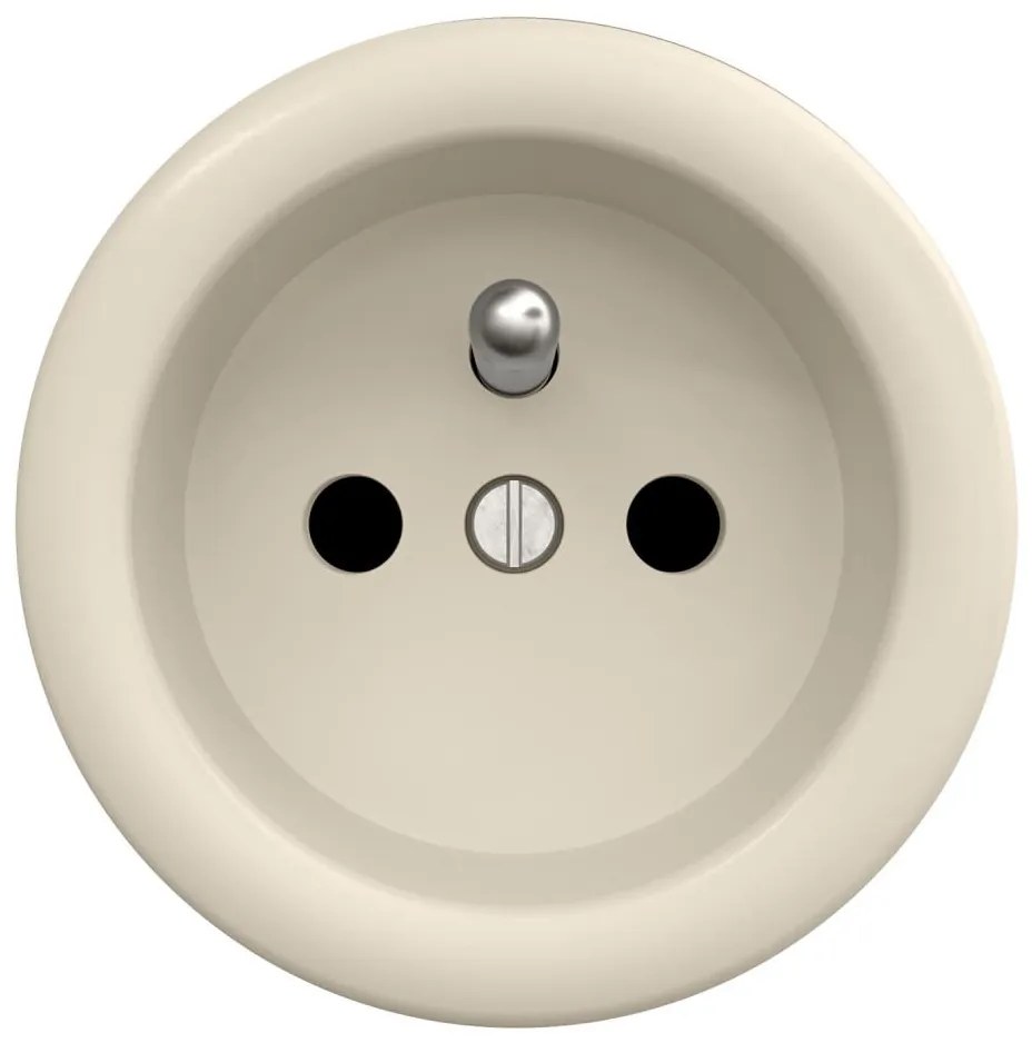 Kliklap - Ретро домашна розетка без рамка 230V бежова