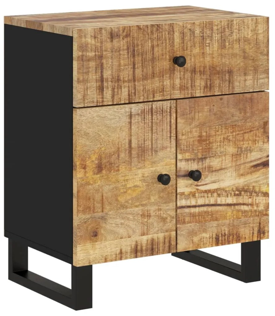 350668 vidaXL Нощно шкафче, 50x33x60 см, масивно манго и инженерно дърво
