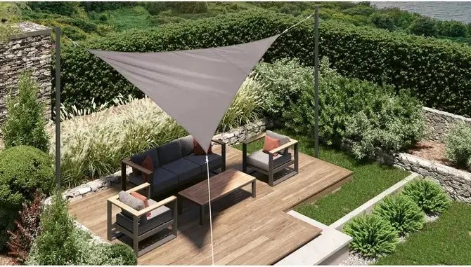 Слънцезащитно платно Hesperide Curacao, Триъгълно, Шисти - 2x2x2 m