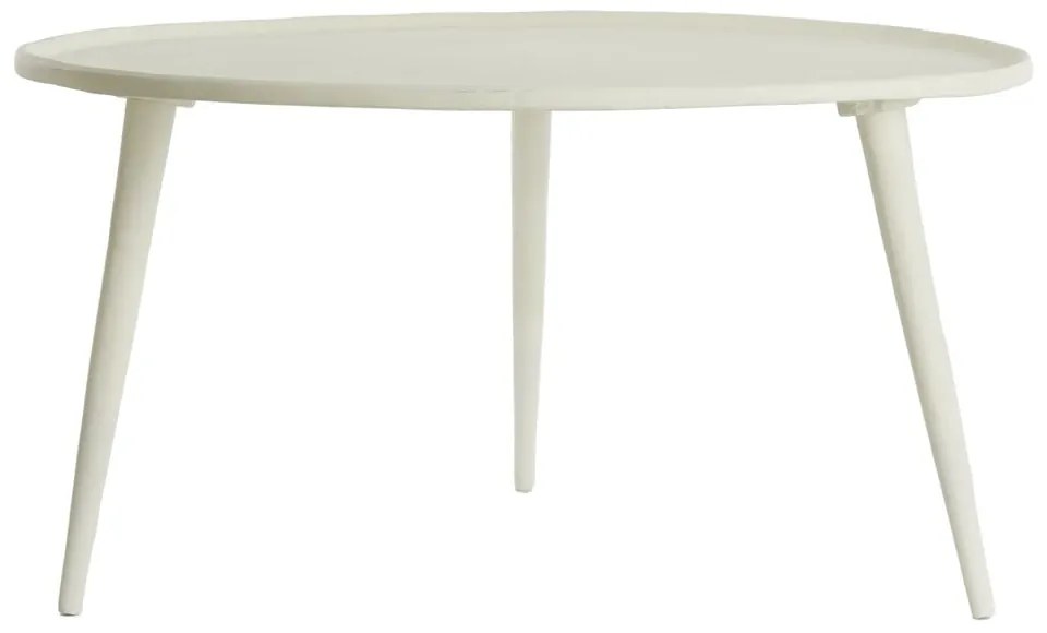 Кремава метална кръгла масичка за кафе ø 67,5 cm Babina – Light & Living