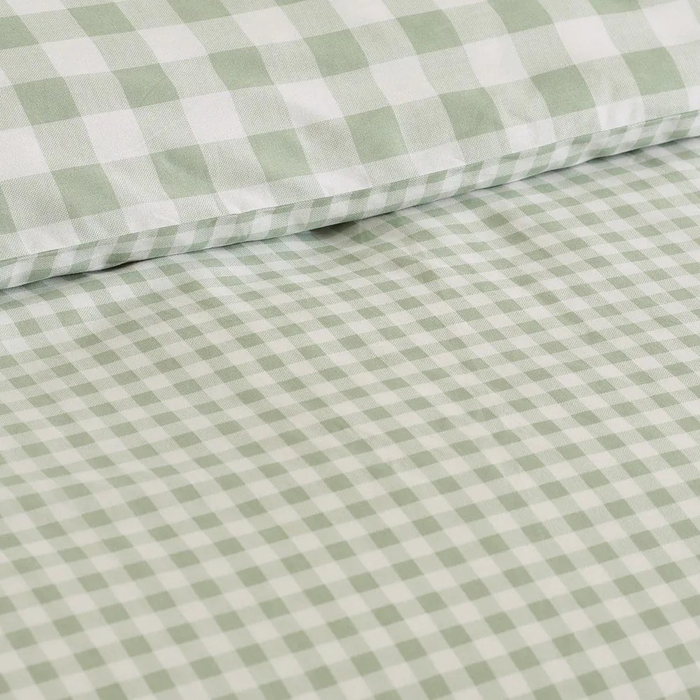 Зелено двойно 3 части спално бельо 200x200 cm Bamford Gingham Check – Catherine Lansfield