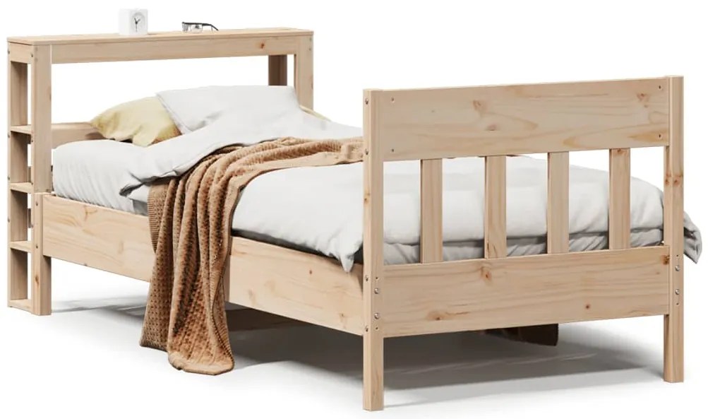 3306285 vidaXL Рамка за легло без матрак, 90x190 см, масивна чамова дървесина