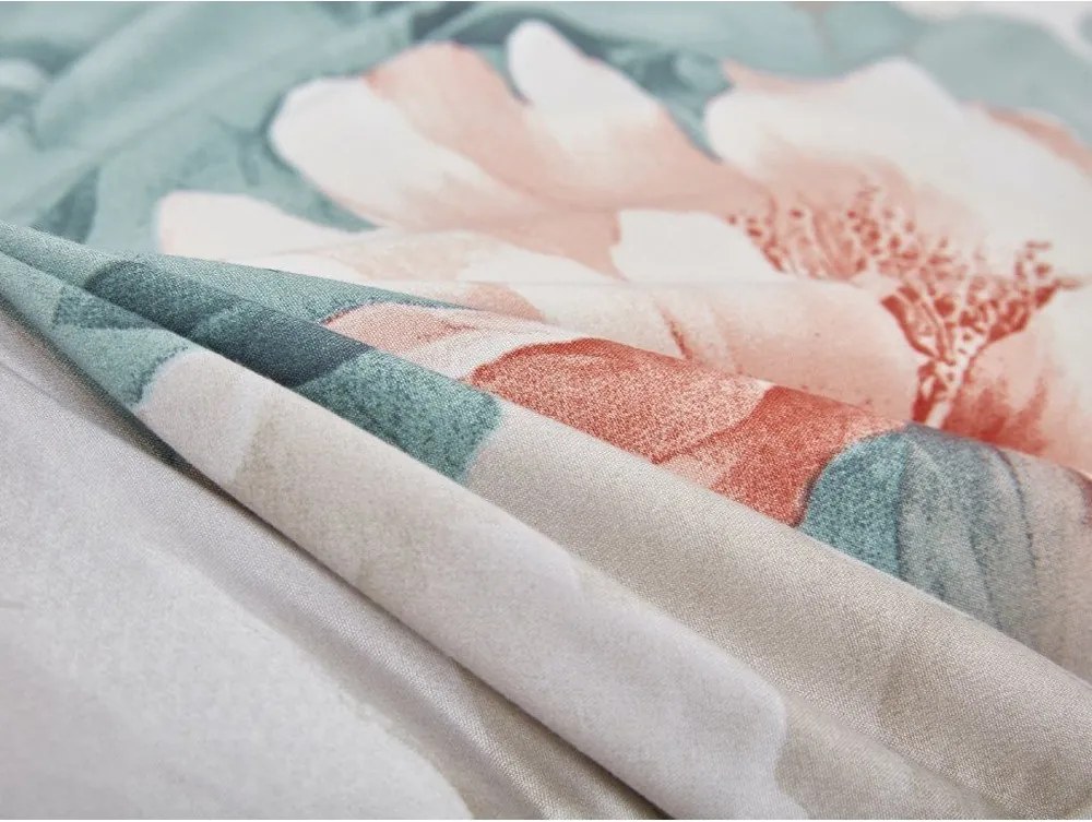 Тюркоазено единично спално бельо от микросатен 3 части 140x200 cm Selma – My House