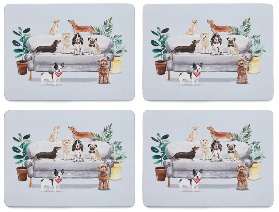 Коркова подложка 4 бр. 21,5х29 см Curious Dogs - Cooksmart ®
