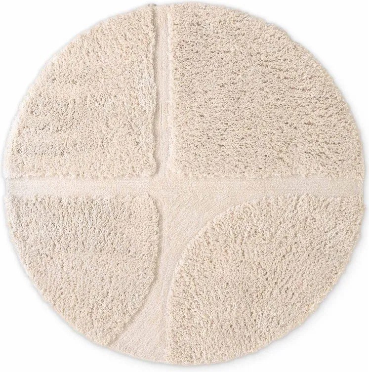 Кремав ръчно изработен кръгъл килим ø 200 cm Lambeth Jasper – Ted Baker