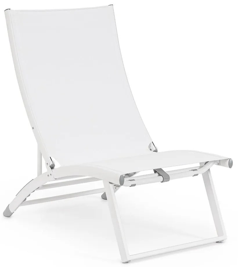 Бял градински шезлонг метален Taylor – Bizzotto