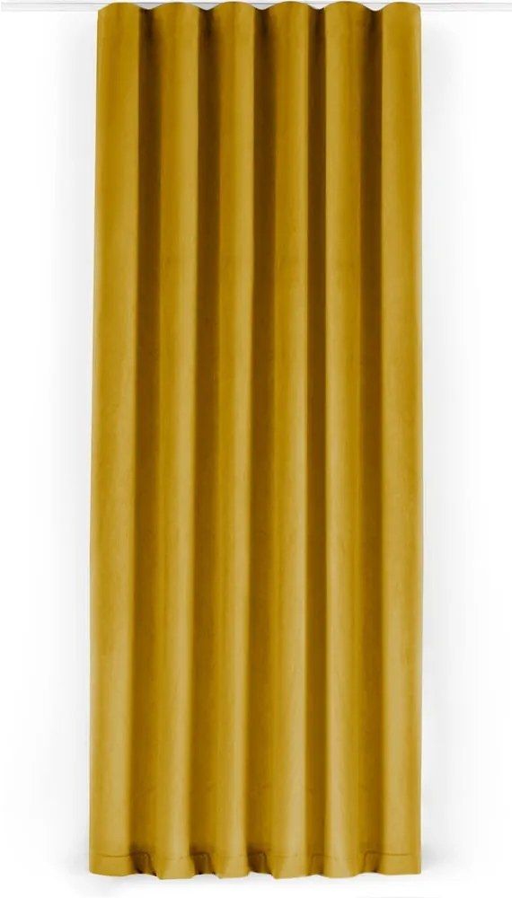 Затъмняваща завеса в цвят горчица 530x250 cm Velto – Filumi
