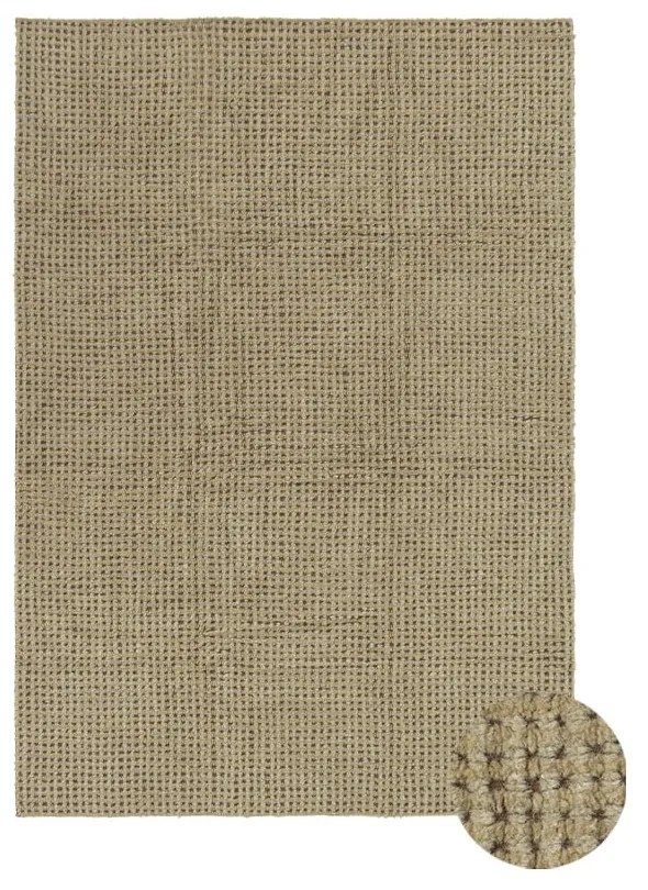 Ръчно изработен вълнен килим подходящ за пране в цвят каки 200x300 cm Unexpected Wool – Lorena Canals