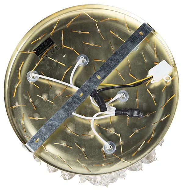 Класическа таванна лампа златисто/месинг 35 см - Медуза