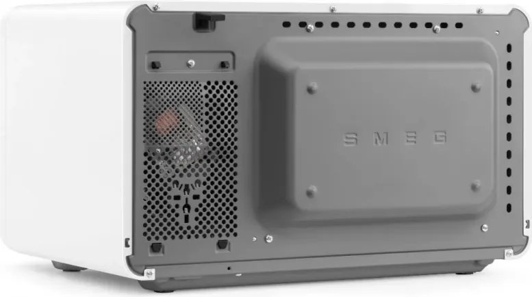 Микровълнова фурна с грил 4в1 SMEG Collezione MOC01WHMEU, 1900W, 29 л, 18 програми, Плавно затваряне, Звуков сигнал, LCD, Бял мат