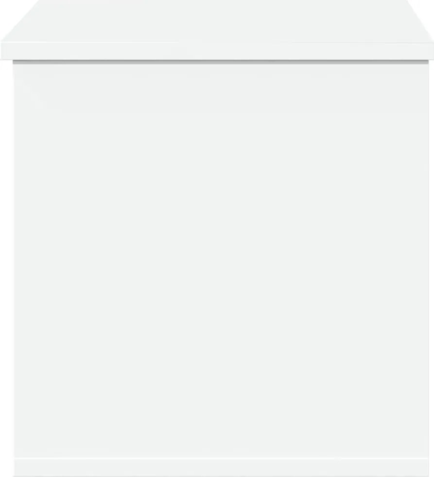 Кутия за съхранение, бяла, 60x35x35 см, инженерна дървесина