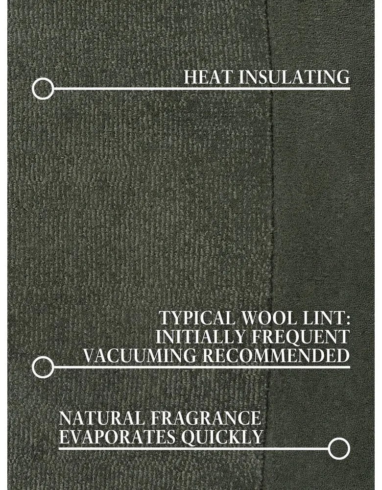 Тъмнозелен ръчно изработен кръгъл килим със смес от вълна ø 160 cm Kari Organic – Villeroy&amp;Boch