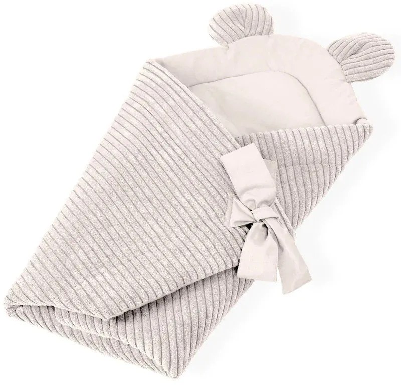 Бежово бебешко одеяло от рипсено кадифе 35x65 cm – Meowbaby