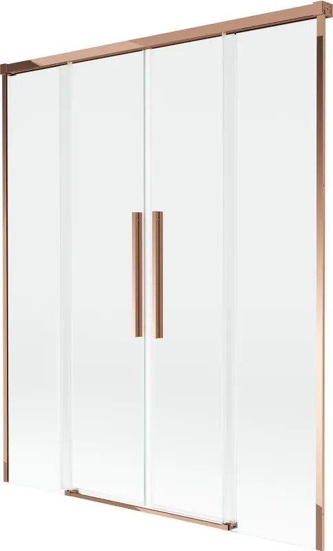 Mexen Rox двукратно плъзгащ се прозрачен параван за вана 160 x 150 см, розово