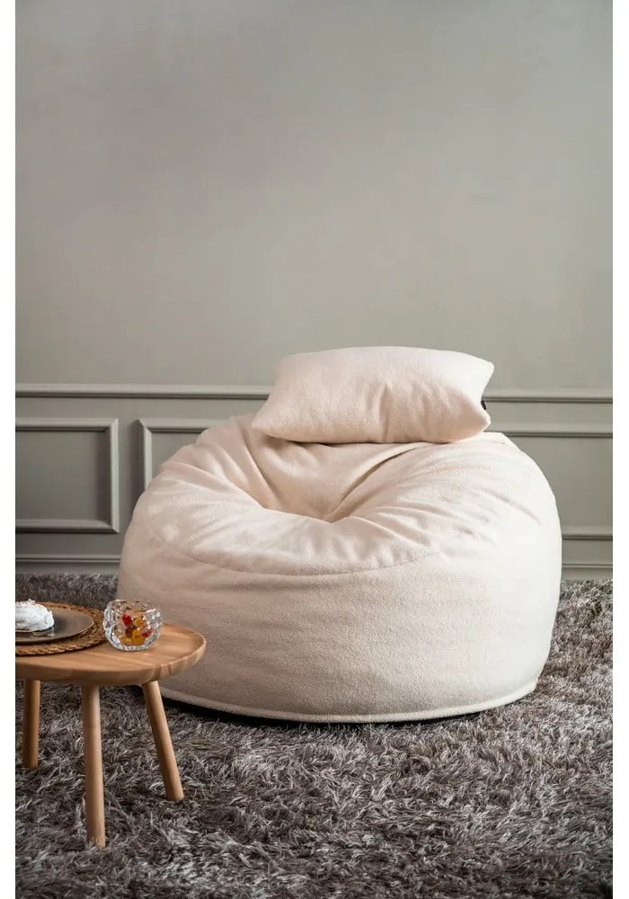 Кафяв пуф от букле Om 110 – SLOWDOWN