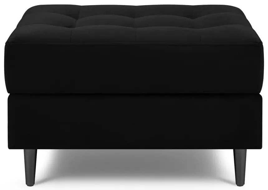 Табуретка за крака от черно кадифе Santo - Milo Casa