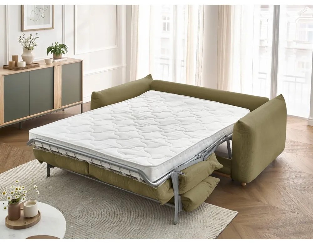 Зелен сгъваем диван 234 cm Ernest – Bobochic Paris