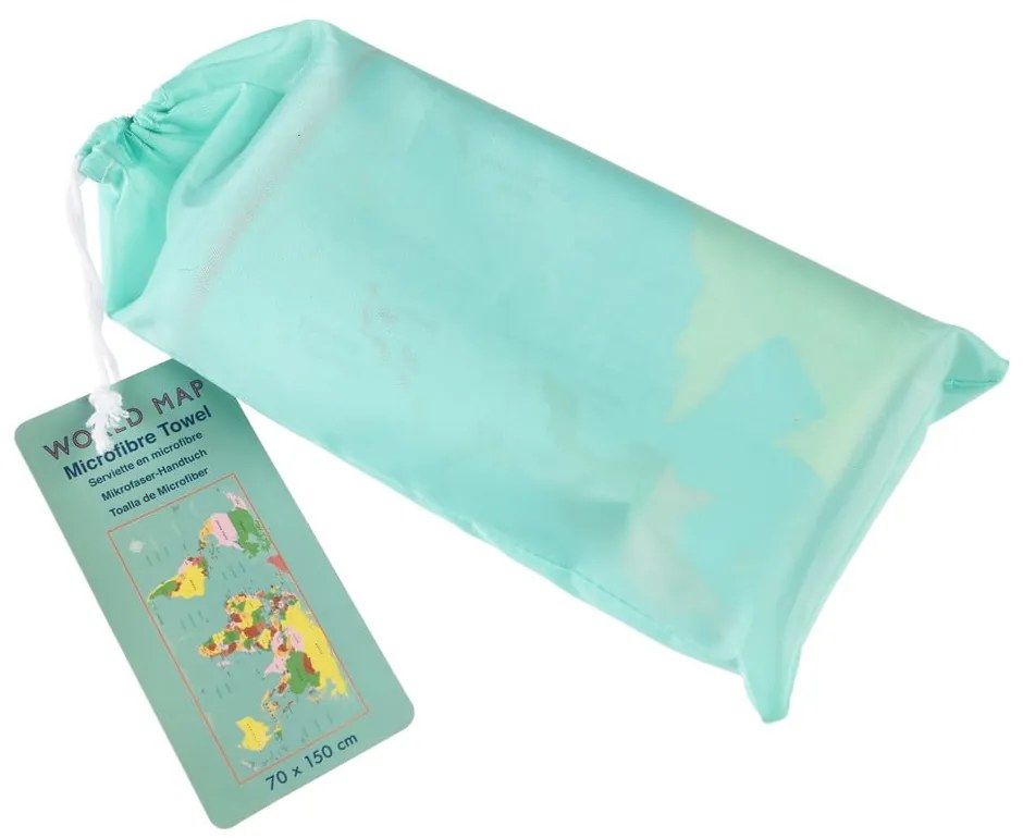 Цветна кърпа от микрофибър, 70 x 150 cm World Map - Rex London