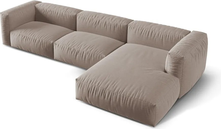 Бежов модулен ъглов диван (десен ъгъл) Martina – Micadoni Home