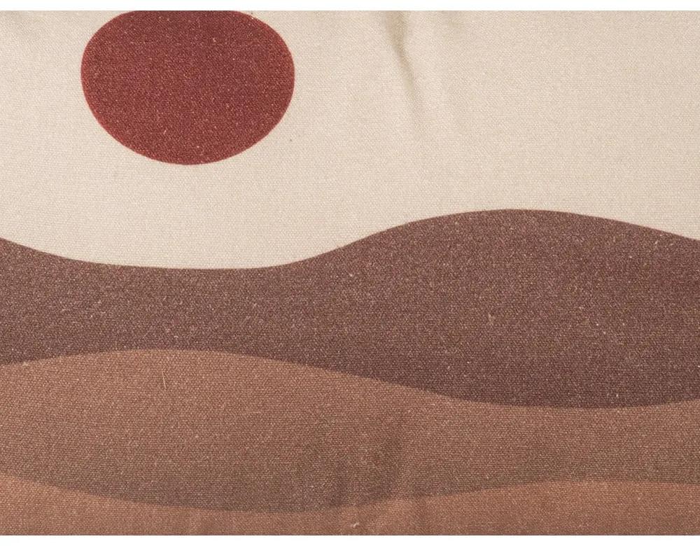 Кафява и бежова памучна възглавница Sand Sunset, 50 x 30 cm - PT LIVING