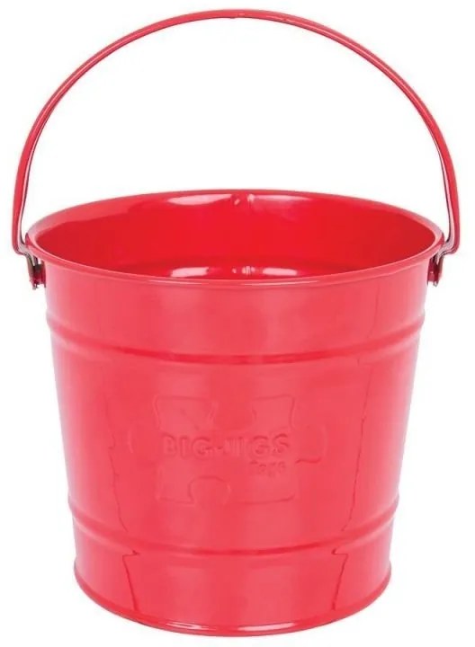 Bigjigs - Метална кофа - Червена