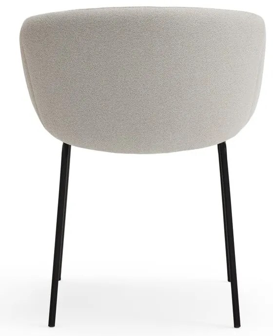 Светлосив тапициран трапезен стол Add – Teulat