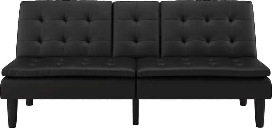 Черен разтегателен диван от изкуствена кожа 191 cm Maine – Støraa