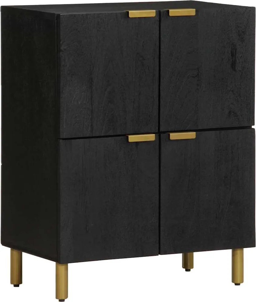 4017674 vidaXL Сайдборд, черен, 60x33x75 см, инженерно дърво