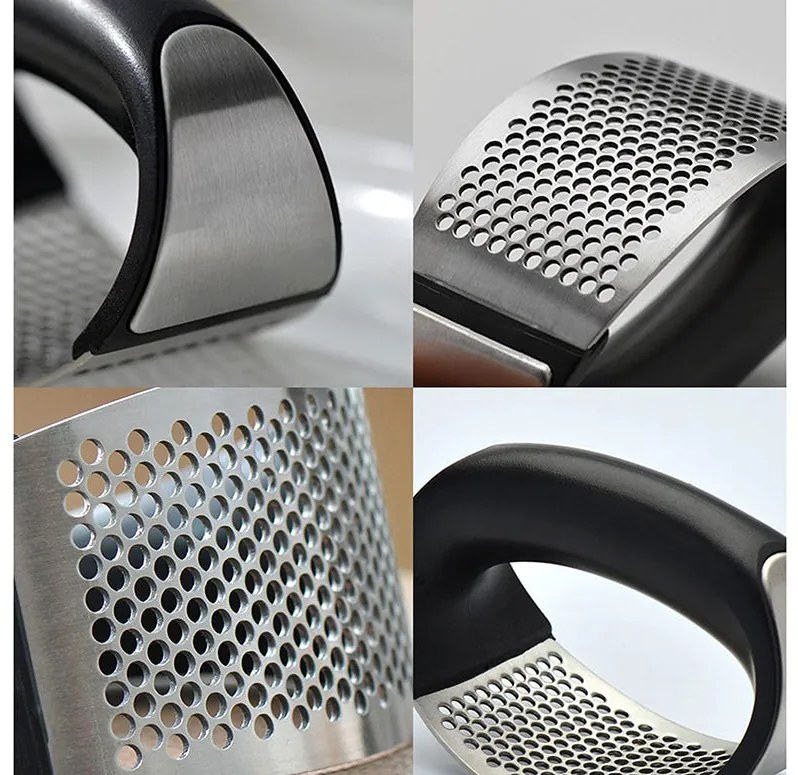 Преса за чесън ZEPHYR ZP 1502 B, Стомана, ръчен кухненски инструмент - Черен