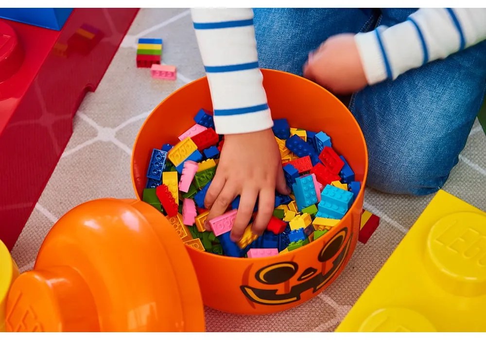 Оранжева кутия за съхранение Pumpkin Head L - LEGO®