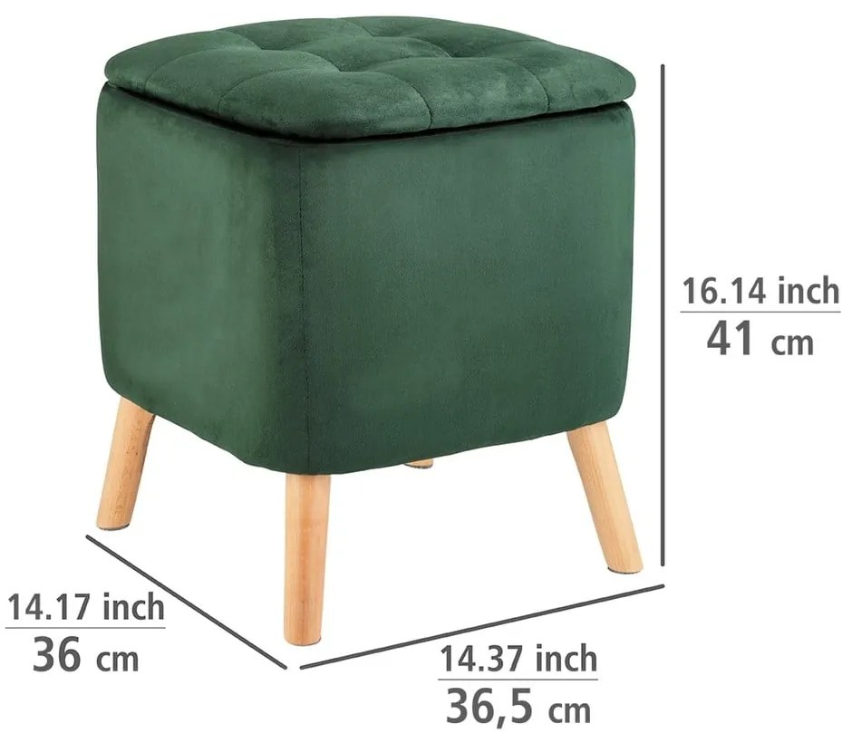 Табуретка от зелено кадифе - Wenko