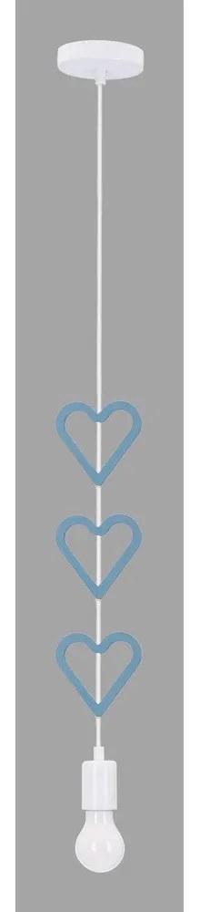 Бяло-синя детска лампа с метален абажур Single - Candellux Lighting