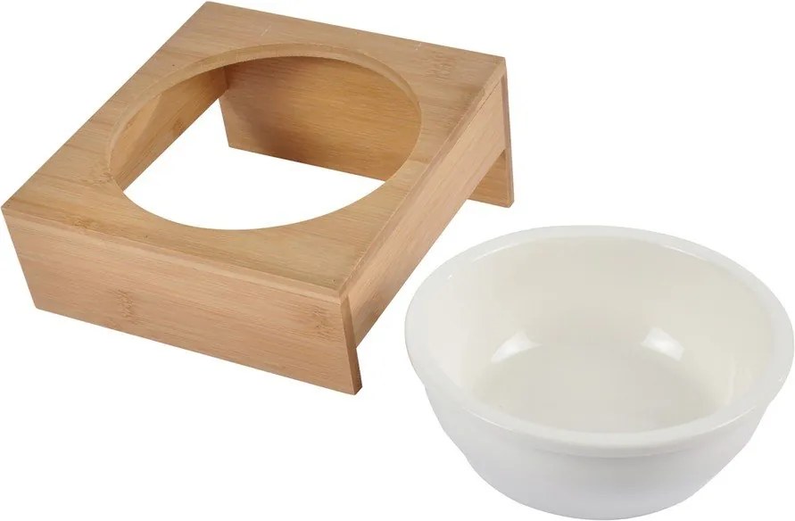 Бамбукова купа с основа за куче ø 16 cm – Love Story