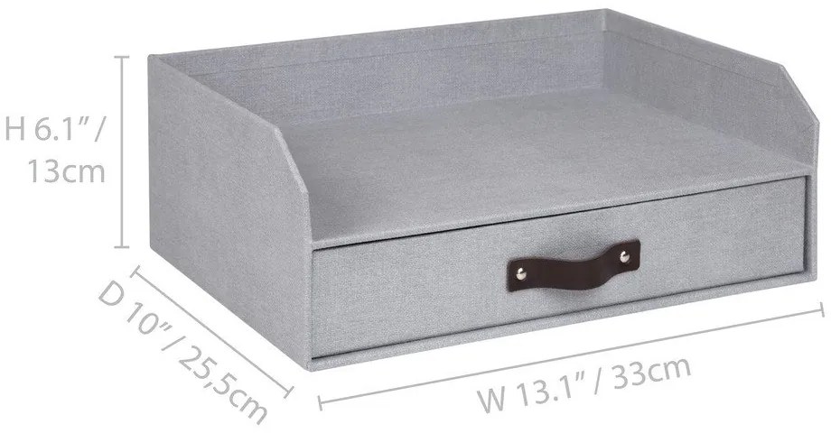 Картонен органайзер за докумнети с чекмедже Walter – Bigso Box of Sweden