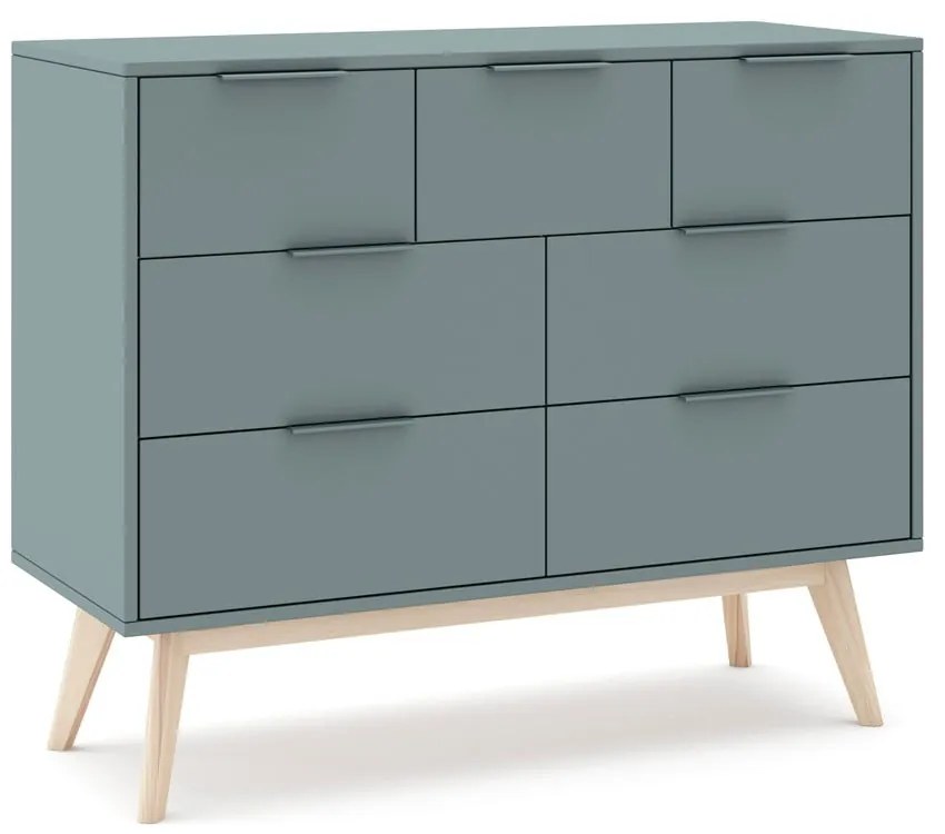 Скрин сиво-зелен 120x83x40 cm Pisco – Marckeric