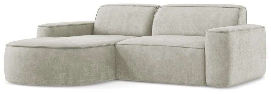 Кремав шенилов ъглов диван (ляв ъгъл) Omao – Makamii