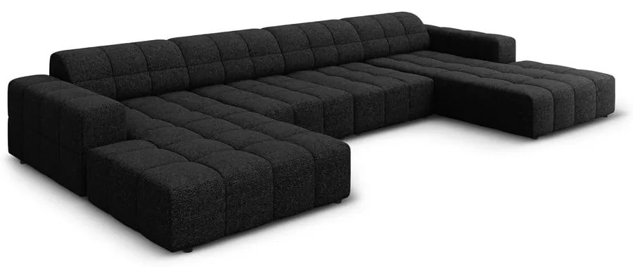 Антрацитен ъглов диван (U-образен) Chicago - Cosmopolitan Design