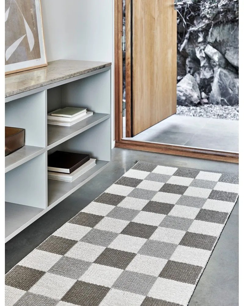 Бежова и кремава пътека за открито и закрито 70x240 cm Pix Dark Linen – Pappelina