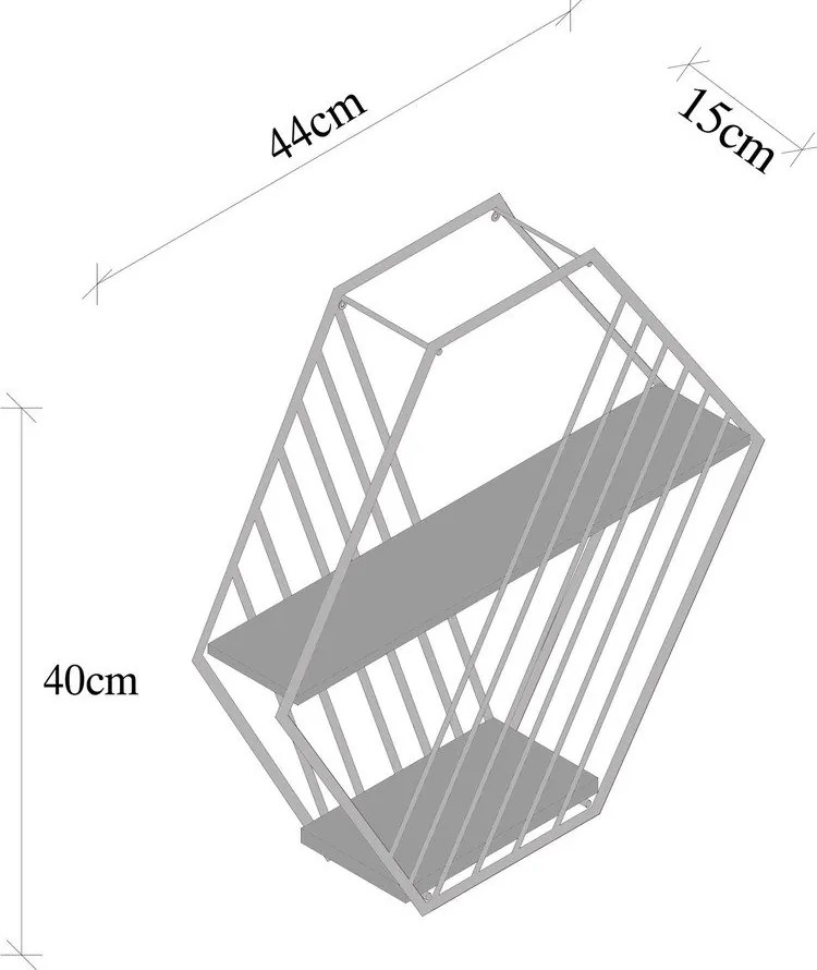 Рафт от кафяв смърч 44 cm Liliales - Kalune Design