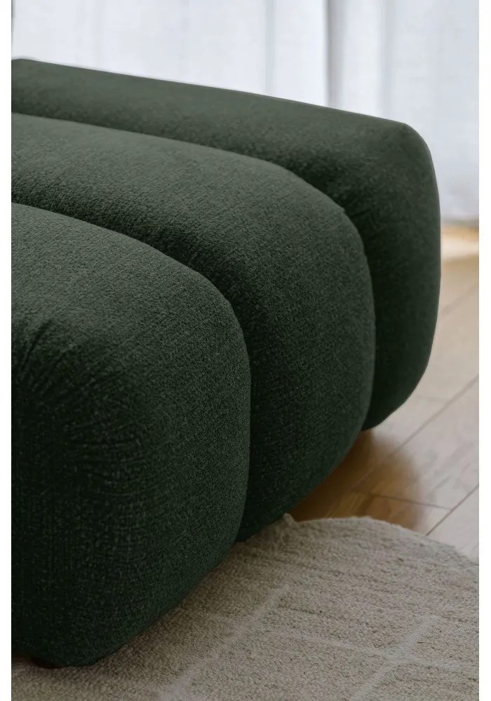 Тъмнозелен ъглов диван (десен ъгъл) Shell – Miuform