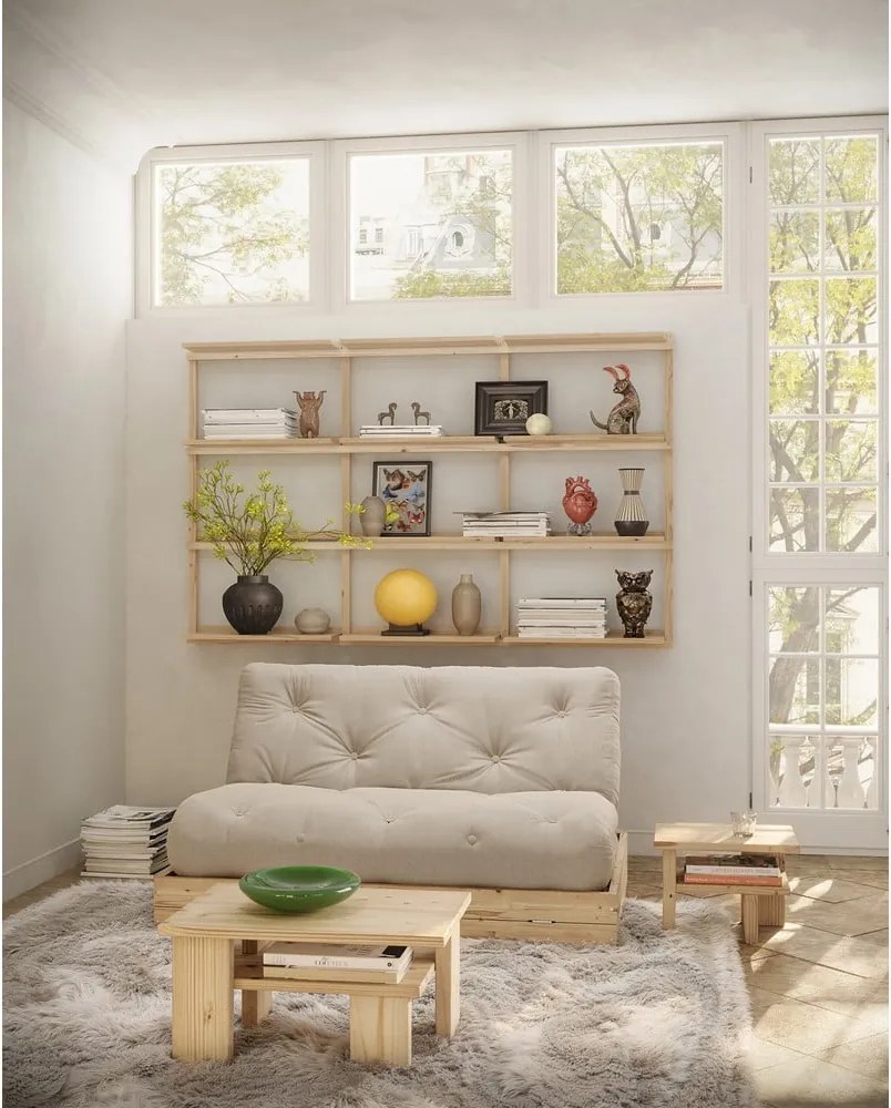 Кафява масичка за кафе от масивен бор 45x68 cm Japan – Karup Design