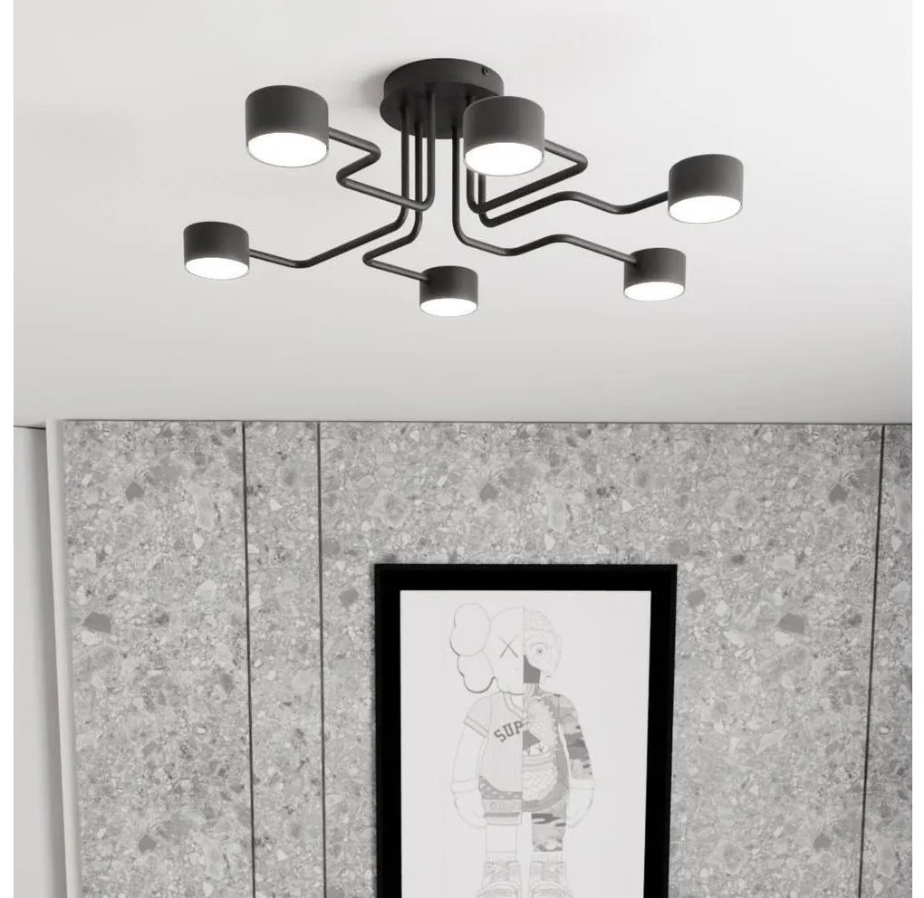 Висящ полилей KURAGE 6xGX53/12W/230V черен